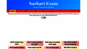 What Sarkariexam.info website looks like in 2024 