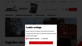 What Swisscommunity.org website looked like in 2024 (1 year ago)