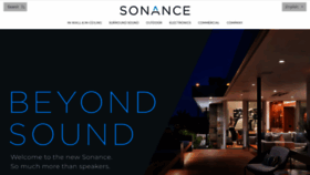 What Sonance.com website looks like in 2024 