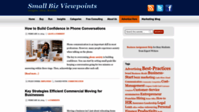 What Smallbizviewpoints.com website looks like in 2024 