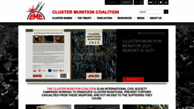 What Stopclustermunitions.org website looks like in 2024 
