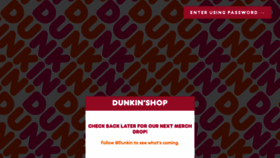 What Shopdunkin.com website looks like in 2024 