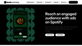 What Spotifyforbrands.com website looks like in 2024 