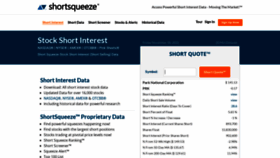 What Shortsqueeze.com website looks like in 2024 