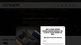 What Speer-ammo.com website looks like in 2024 