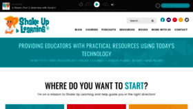 What Shakeuplearning.com website looks like in 2024 