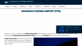 What Shanghai-airport.com website looks like in 2024 