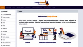 What Studyglance.in website looks like in 2024 