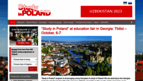 What Studyinpoland.pl website looks like in 2024 