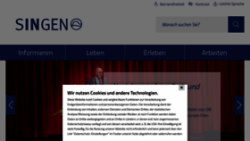 What Singen.de website looks like in 2024 