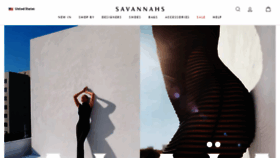 What Savannahs.com website looks like in 2024 