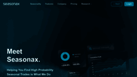 What Seasonax.com website looks like in 2024 