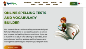 What Spellquiz.com website looked like in 2024 (2 years ago)