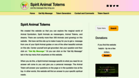 What Spirit-animals.com website looks like in 2024 
