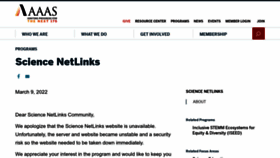 What Sciencenetlinks.com website looks like in 2024 
