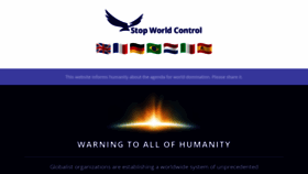 What Stopworldcontrol.com website looks like in 2024 