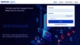 What Spotsocials.com website looks like in 2024 