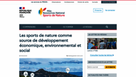 What Sportsdenature.fr website looks like in 2024 
