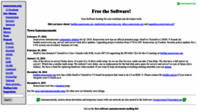 What Sourceware.org website looks like in 2024 