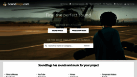 What Sounddogs.com website looks like in 2024 