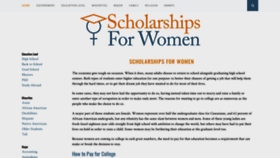 What Scholarshipsforwomen.net website looks like in 2024 