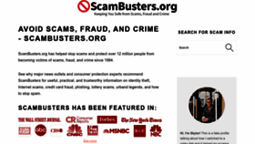 What Scambusters.org website looks like in 2024 