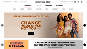 What Shoppersstop.com website looks like in 2024 