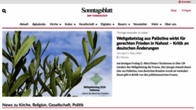 What Sonntagsblatt.de website looks like in 2024 
