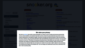 What Snooker.org website looks like in 2024 