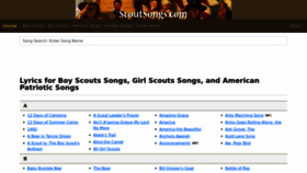 What Scoutsongs.com website looks like in 2024 
