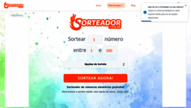 What Sorteador.com.br website looks like in 2024 