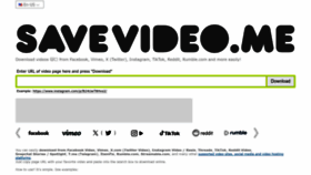 What Savevideo.me website looks like in 2024 