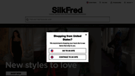 What Silkfred.com website looks like in 2024 