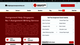 What Singaporeassignmenthelp.com website looks like in 2024 