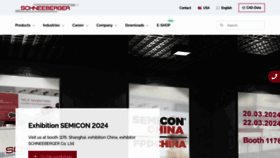 What Schneeberger.com website looks like in 2024 