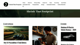What Shrinkthatfootprint.com website looks like in 2024 