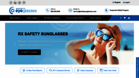 What Safetyeyeglasses.com website looks like in 2024 