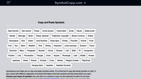 What Symbolcopy.com website looks like in 2024 