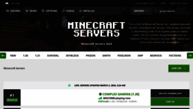 What Servers-minecraft.net website looks like in 2024 