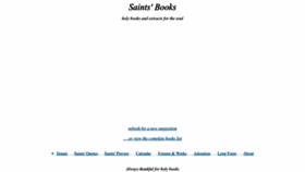 What Saintsbooks.net website looks like in 2024 