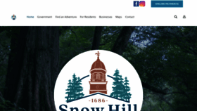 What Snowhillmd.gov website looks like in 2024 