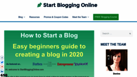 What Startbloggingonline.com website looks like in 2024 