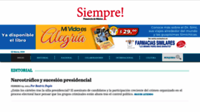 What Siempre.mx website looks like in 2024 