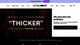 What Sittingprettyhalohair.com website looks like in 2024 