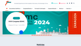 What Seimc.org website looks like in 2024 