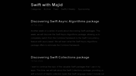 What Swiftwithmajid.com website looks like in 2024 