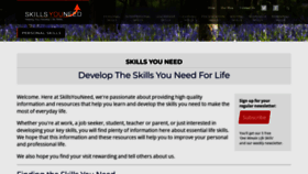 What Skillsyouneed.com website looks like in 2024 