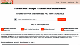 What Soundcloudtomp3downloader.net website looks like in 2024 