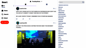 What Snort.social website looked like in 2024 (1 year ago)