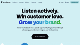 What Surveysparrow.com website looks like in 2024 